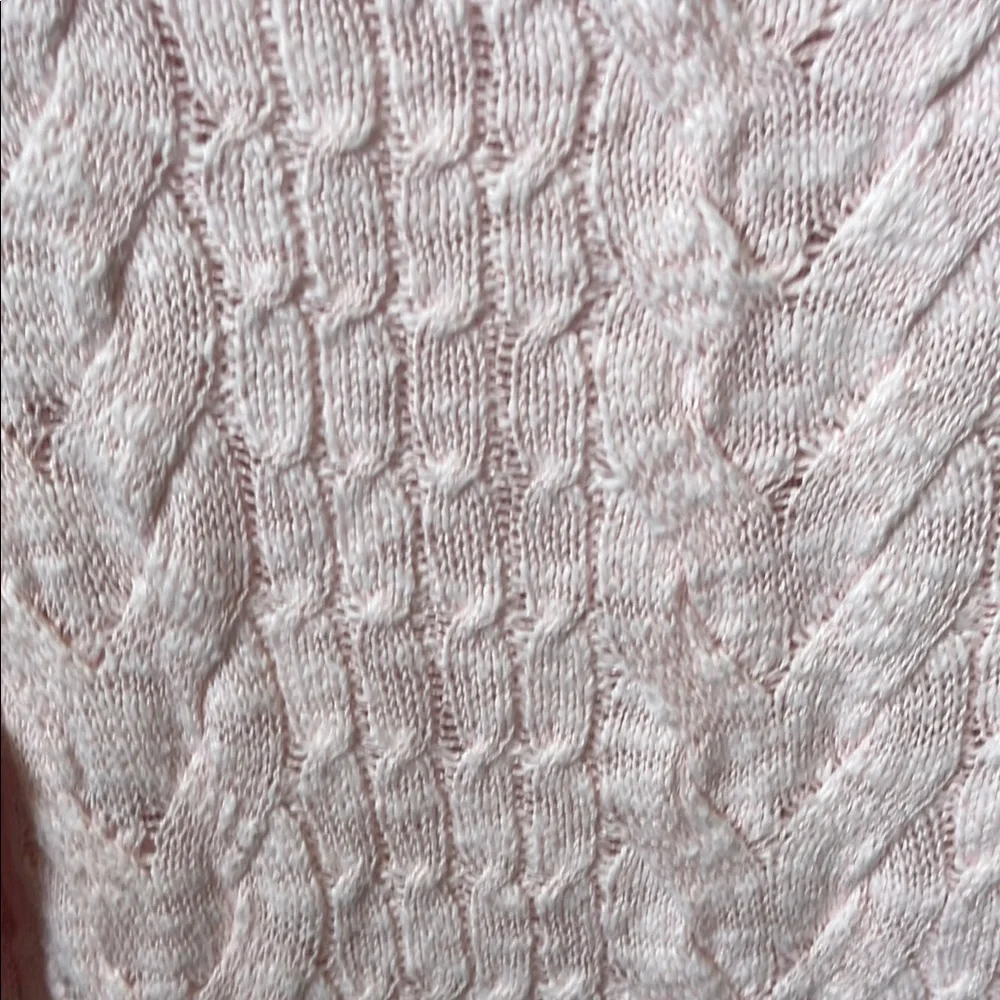 Lord + Taylor Pink Cable Knit Sweater - Picture 3 of 5